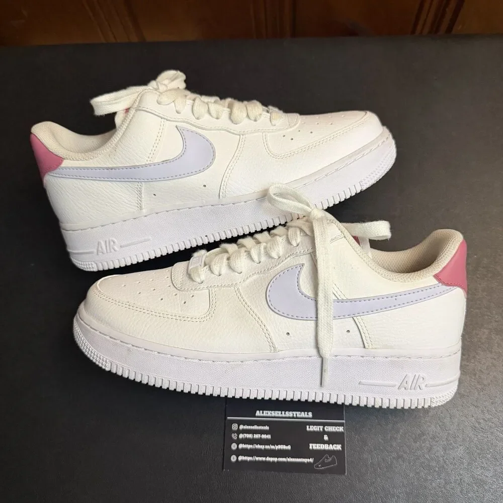 Nike Air Force 1 Low White Desert Berry Women Size 8 NO BOX USED 315116-156